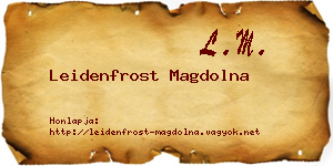 Leidenfrost Magdolna névjegykártya
